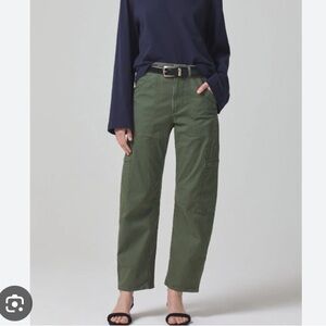 NWOT Citizens Of Humanity Green Marcelle Cargo Pants